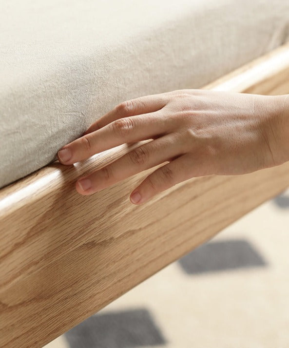 Oak Solid Wood with LED Light Bed