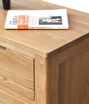 Oak Solid Wood, Solid Rubberwood Seven Drawers Drawer