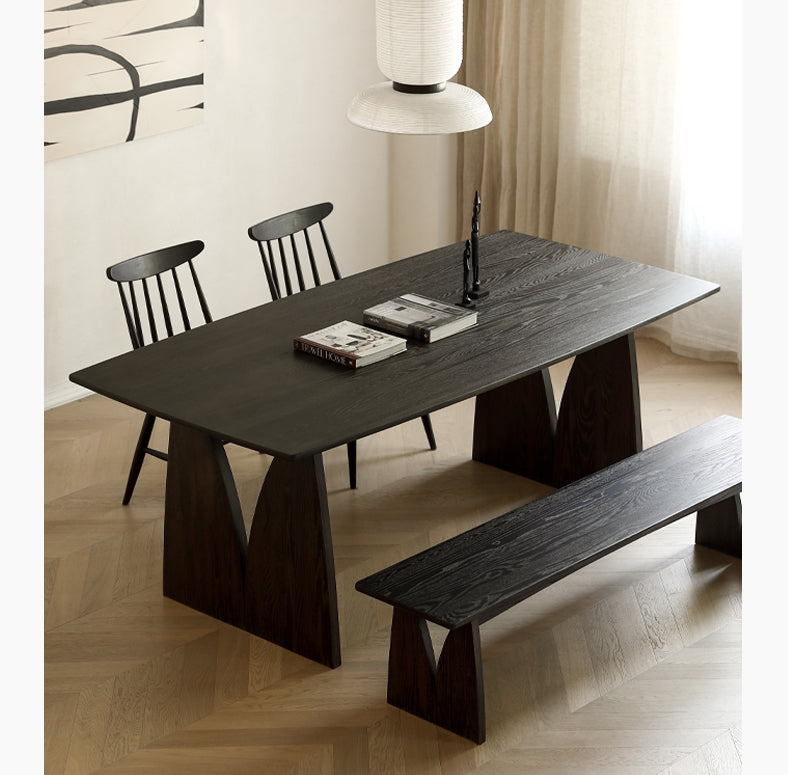 Oak Solid Wood Wabi Sabi Style Dining Table