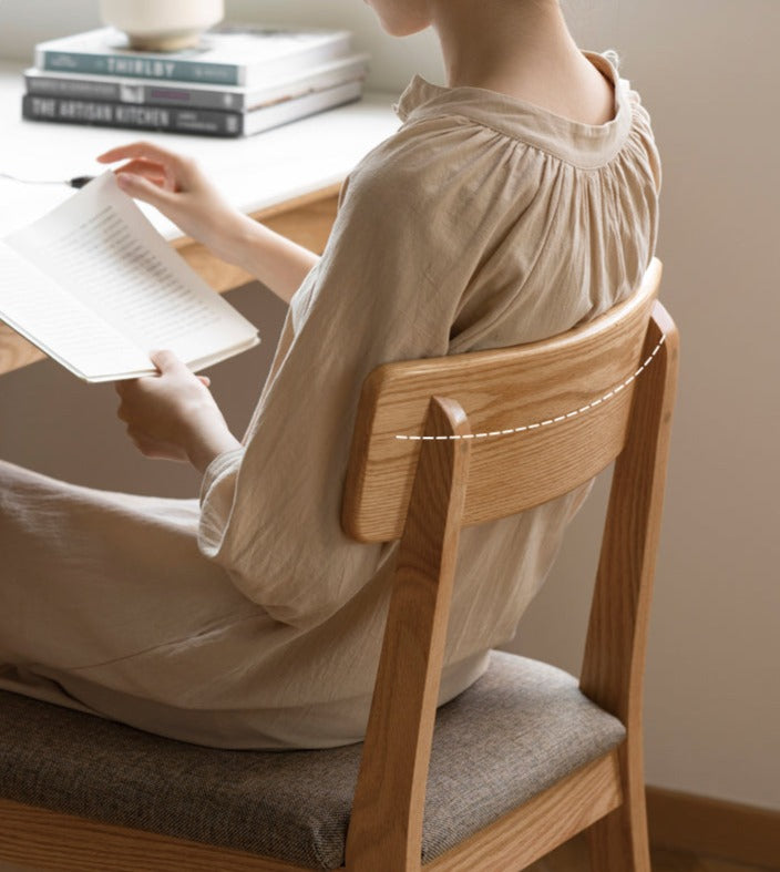 Set 4 pcs Black Walnut, Fang Longyan, Ash, Oak, Solid Rubberwood Dining Chair