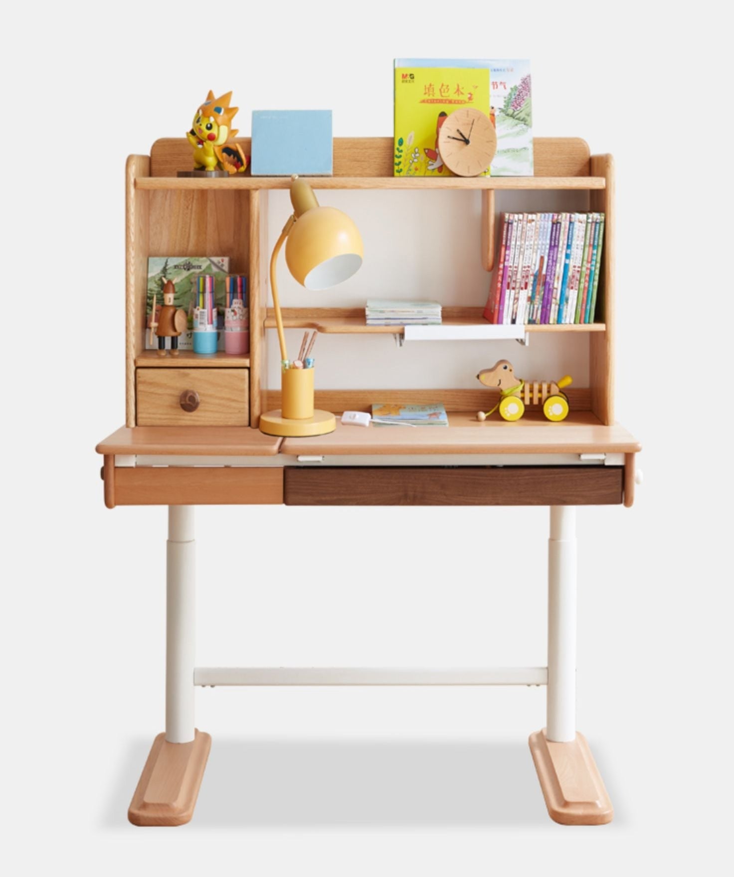 Oak, Beech Solid Wood Shelf Bookshelf