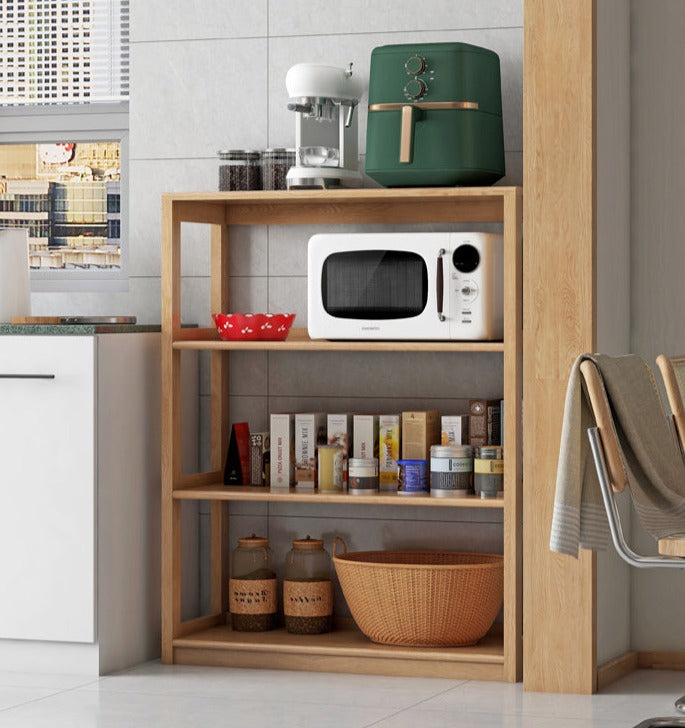 Oak Solid Wood Multi-Layer Bookshelf