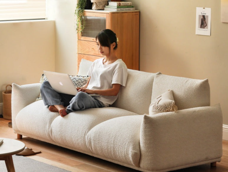 Velvet Wabi-sabi Style Sofa.