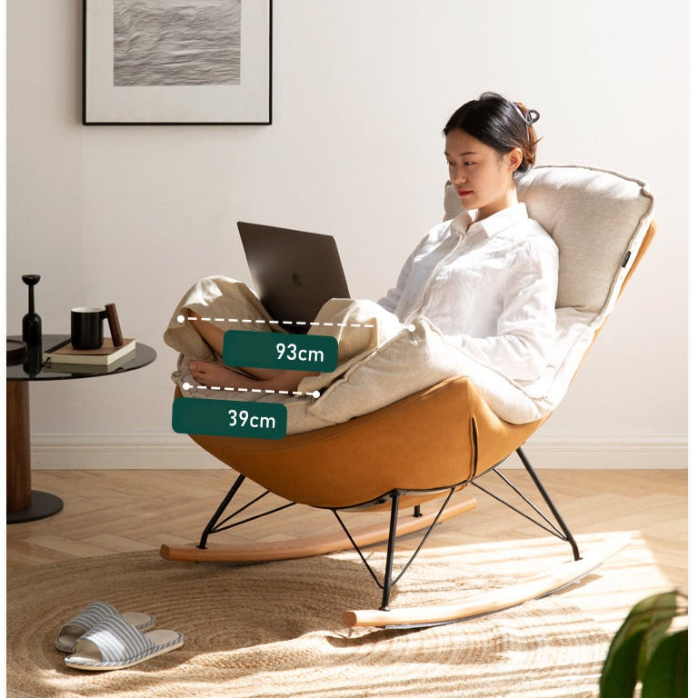 Mid Century Modern Rocking Armchair)