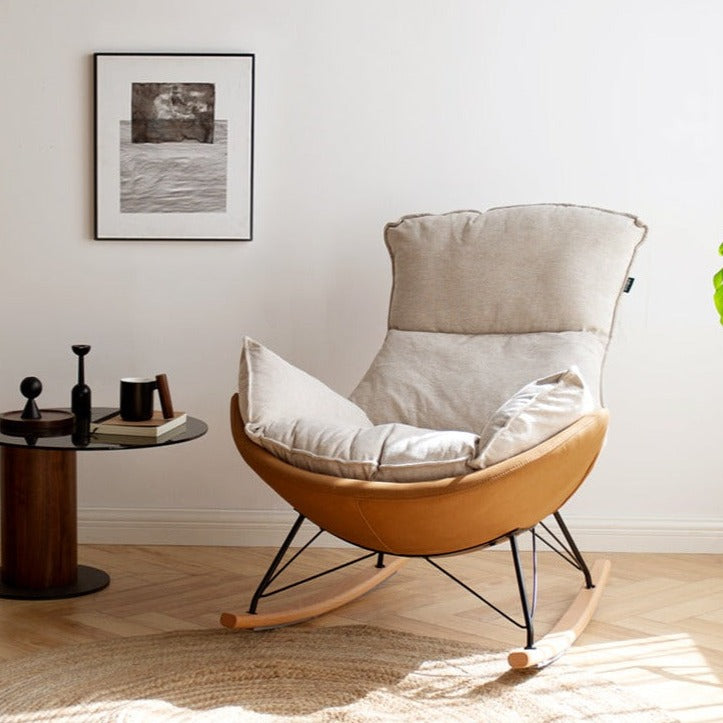 Mid Century Modern Rocking Armchair)