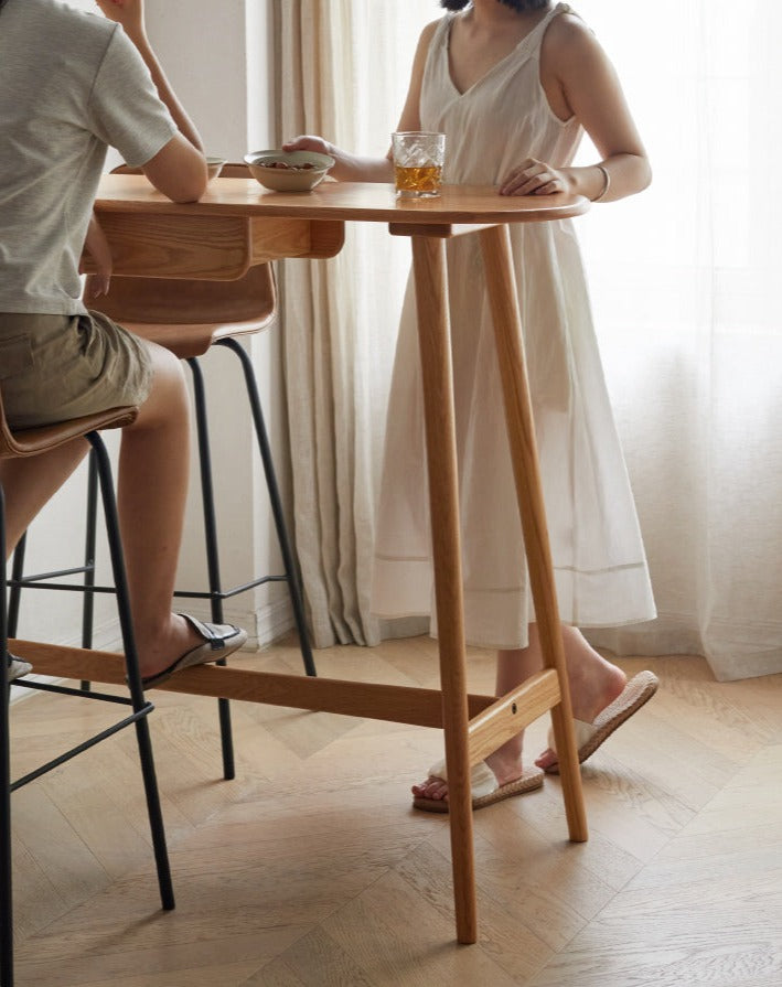 Oak, Cherry Solid Wood Bar Table