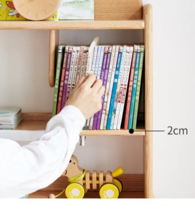 Oak, Beech Solid Wood Shelf Bookshelf