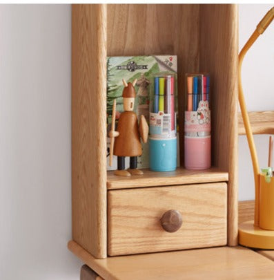 Oak, Beech Solid Wood Shelf Bookshelf