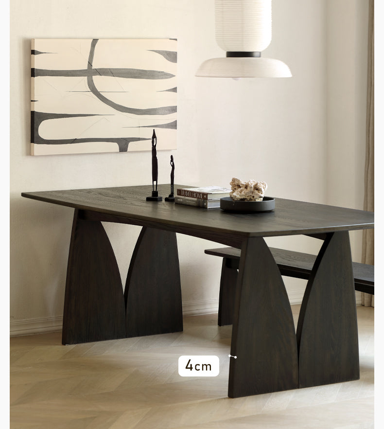 Oak Solid Wood Wabi Sabi Style Dining Table