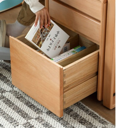 Beech Solid Wood Desk Can Be Lifted and Adjusted