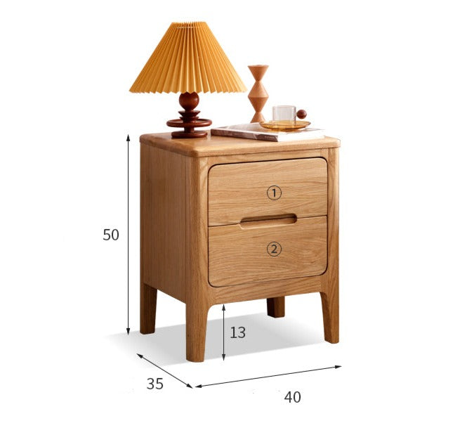 Oak solid wood Nightstand.