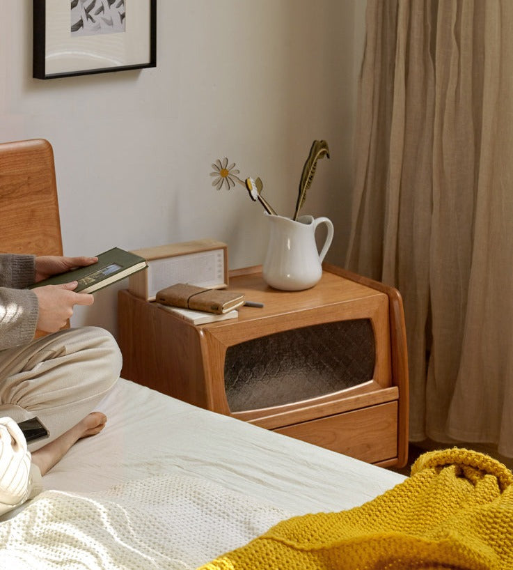 Cherry Solid Wood Nightstand.