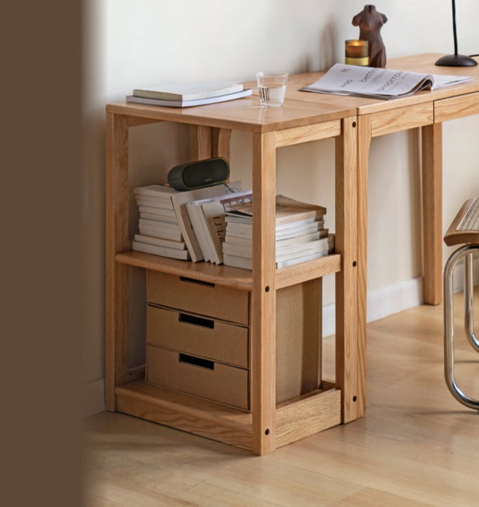 Oak Solid Wood Multi-Layer Bookshelf