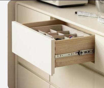 Ash Solid Wood Cream Style Chest of Drawers