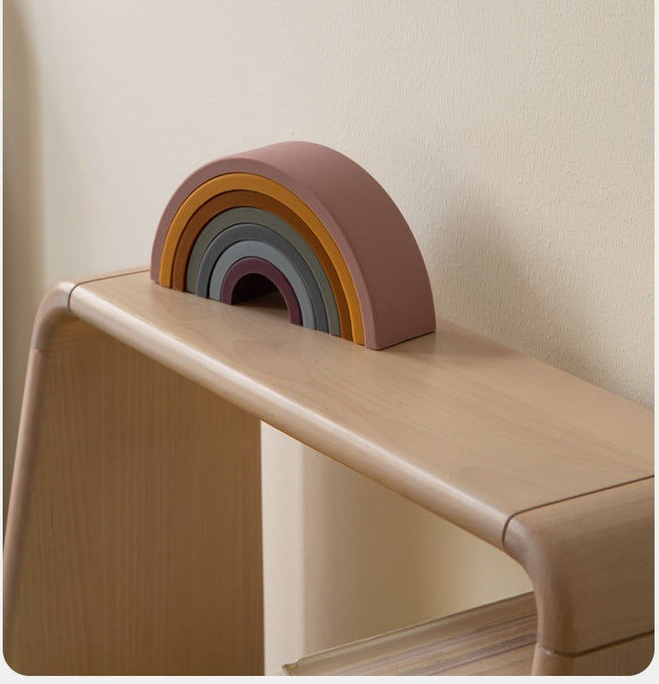 Birch, Beech Solid Wood Nightstand Built-in Night Light