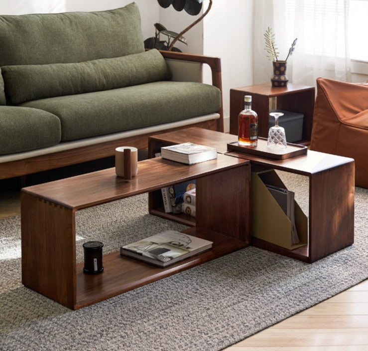 Black Walnut, Сherry, Oak, Poplar Solid Wood Lattice Floor-To-Ceiling Bookshelves