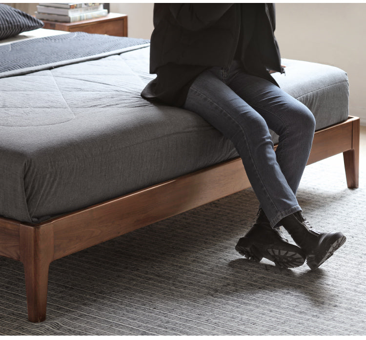 Black Walnut Solid Wood Bed