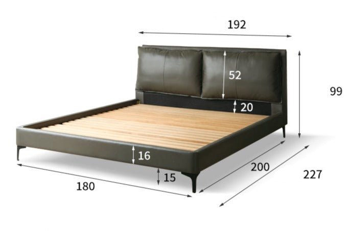 Premium Yellow Cowhide Bed