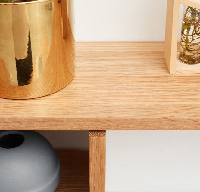 Rubberwood, Oak Solid Wood Table Shelves