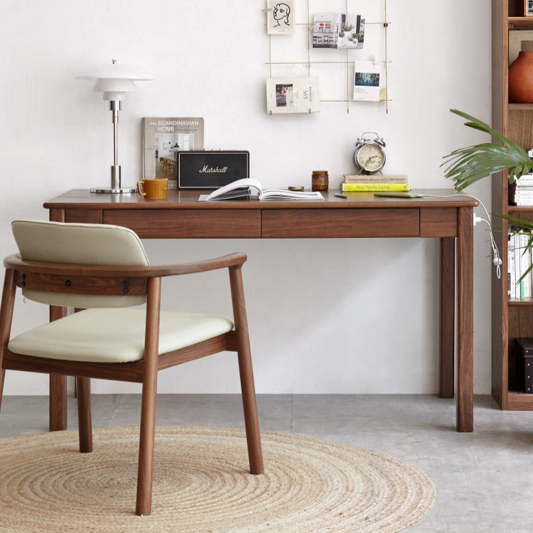 Black Walnut ,Oak, Ash, Sandalwood Solid Wood Office Desk