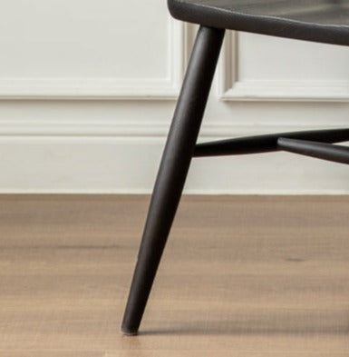 4 Pcs Oak Solid Wood Windsor Smoked Dining Chair