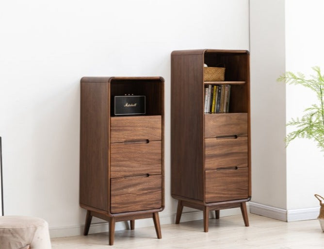 Black Walnut Solid Wood Side Cabinet