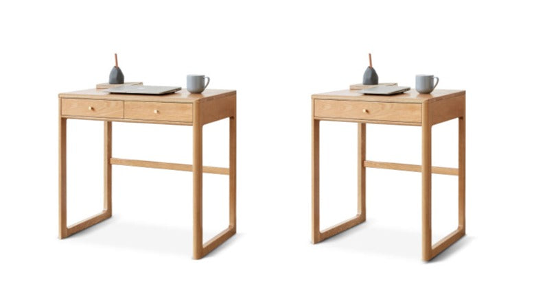 Oak, Beech Solid Wood Small Office Desk