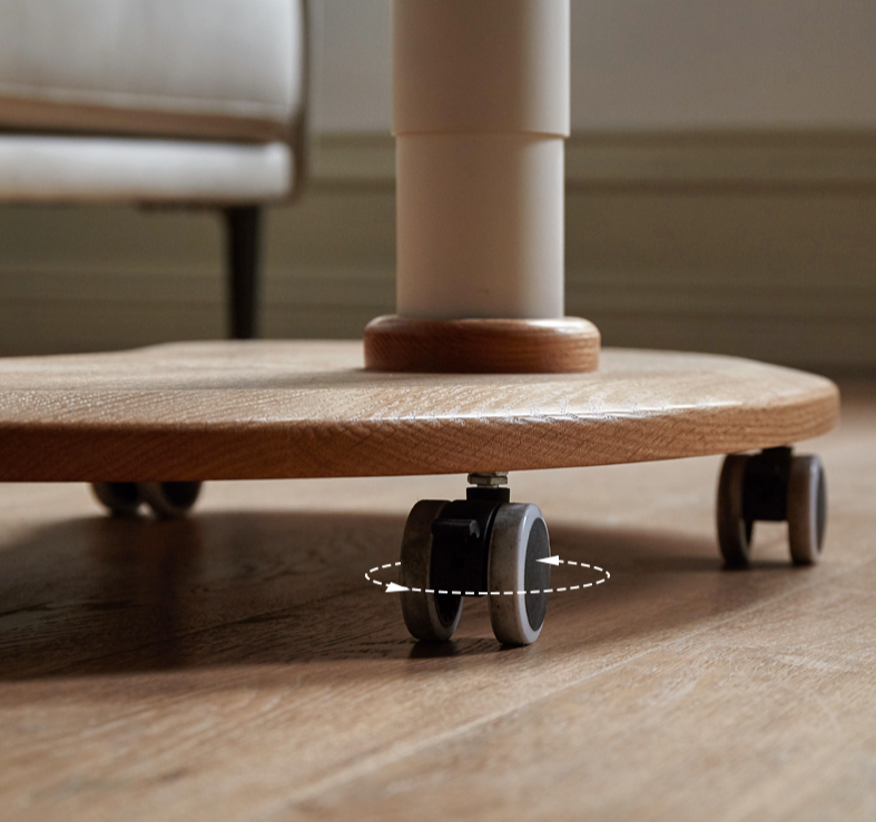 Oak Solid Wood Pneumatic Adjustable Standing Desk