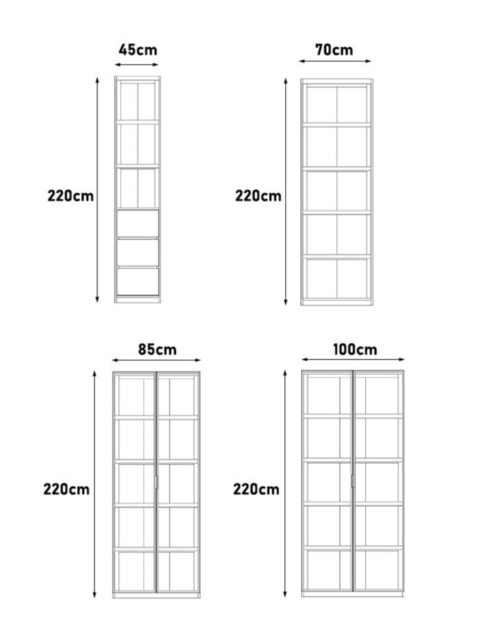 Ash Solid Wood Combination Bookcase Bookshelf