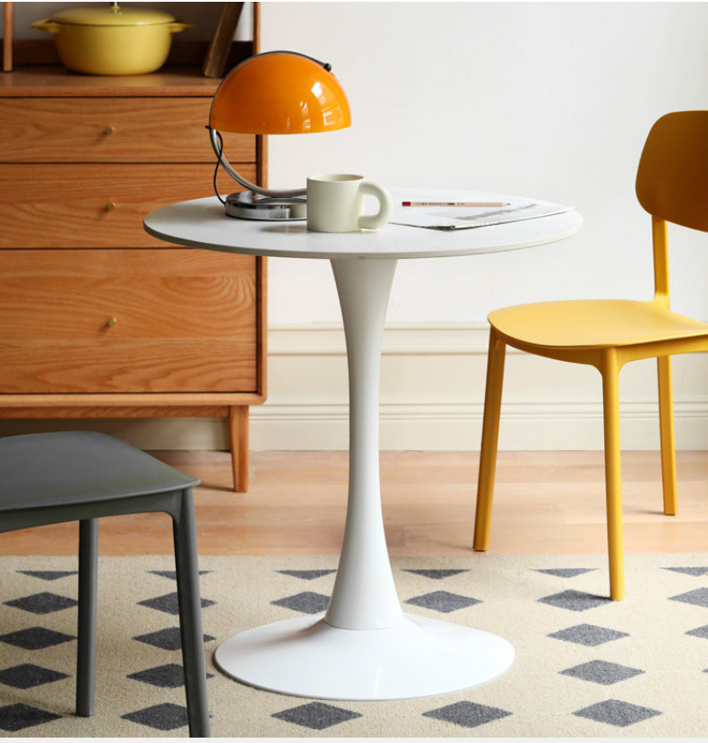 Rock Slab Top Small Round Side Table