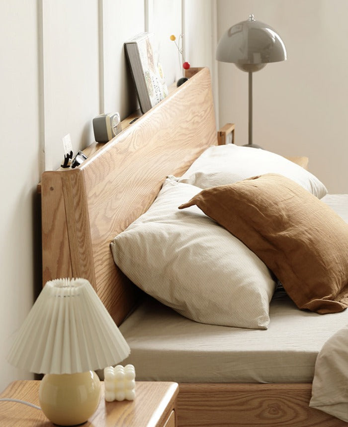Oak Solid Wood with LED Light Bed