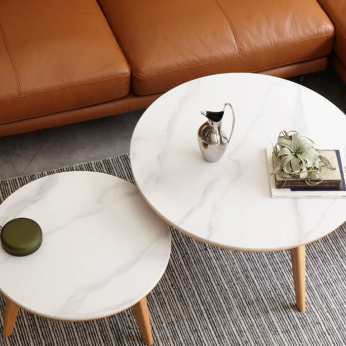 Oak, Black Walnut Solid Wood Coffee Table Slate Top