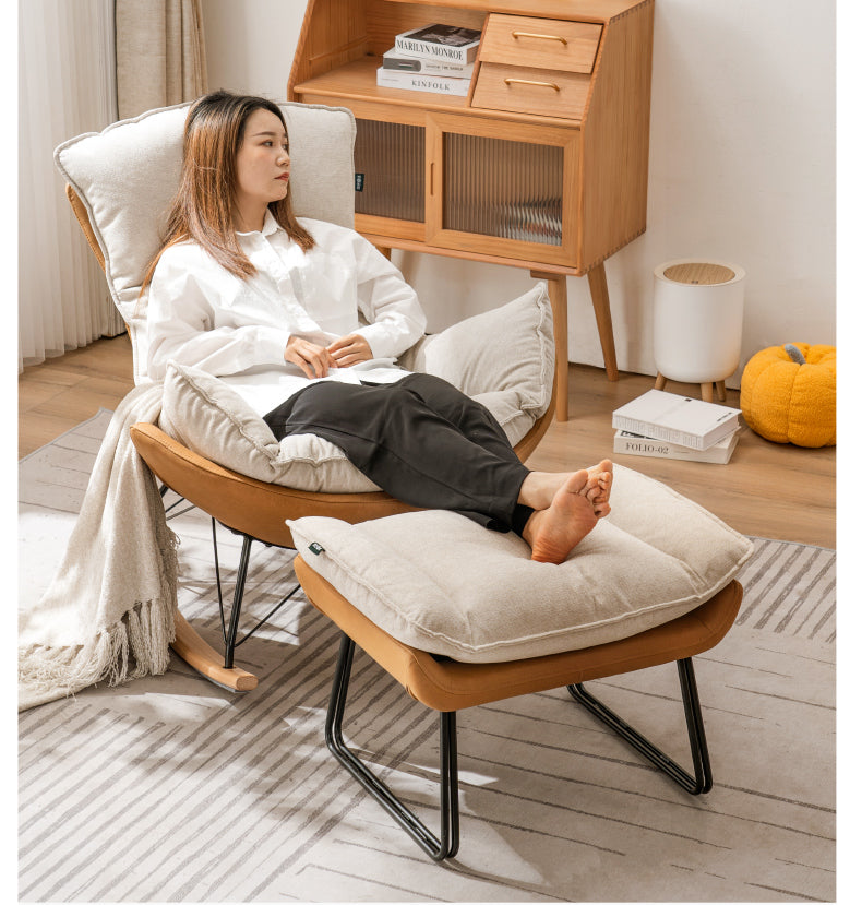 Mid Century Modern Rocking Armchair)
