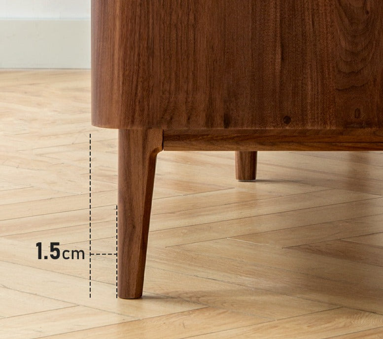 Black Walnut Solid Wood Slate TV Stand.