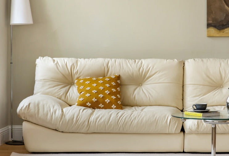 Fabric Italian Style Cloud Sofa With Russian Birch Wood Frame