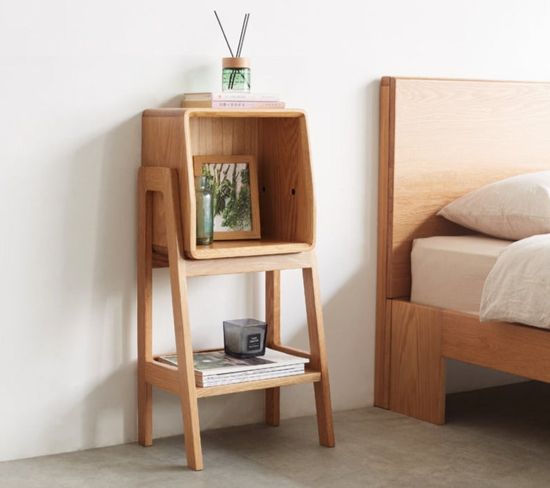 Oak Solid Wood Side Cabinet Combination.