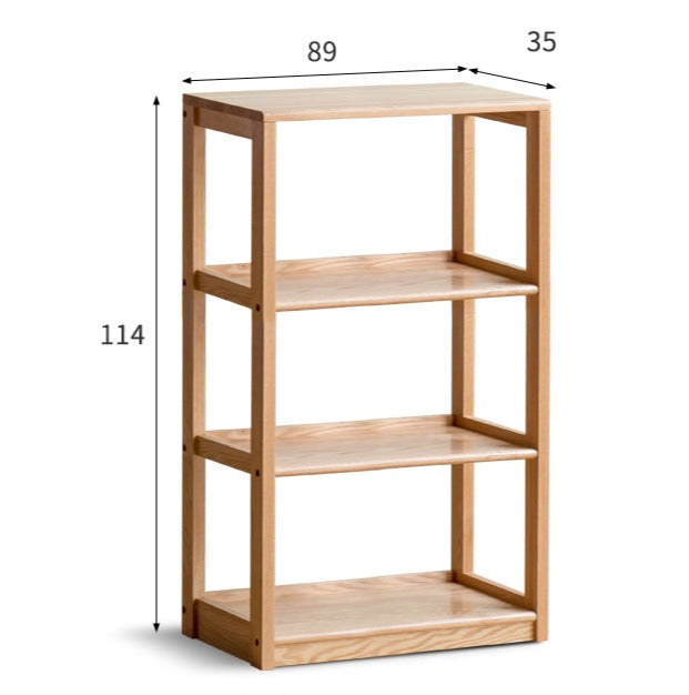 Oak Solid Wood Multi-Layer Bookshelf