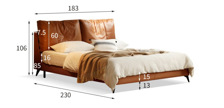 American Cow Leather First Layer Bed