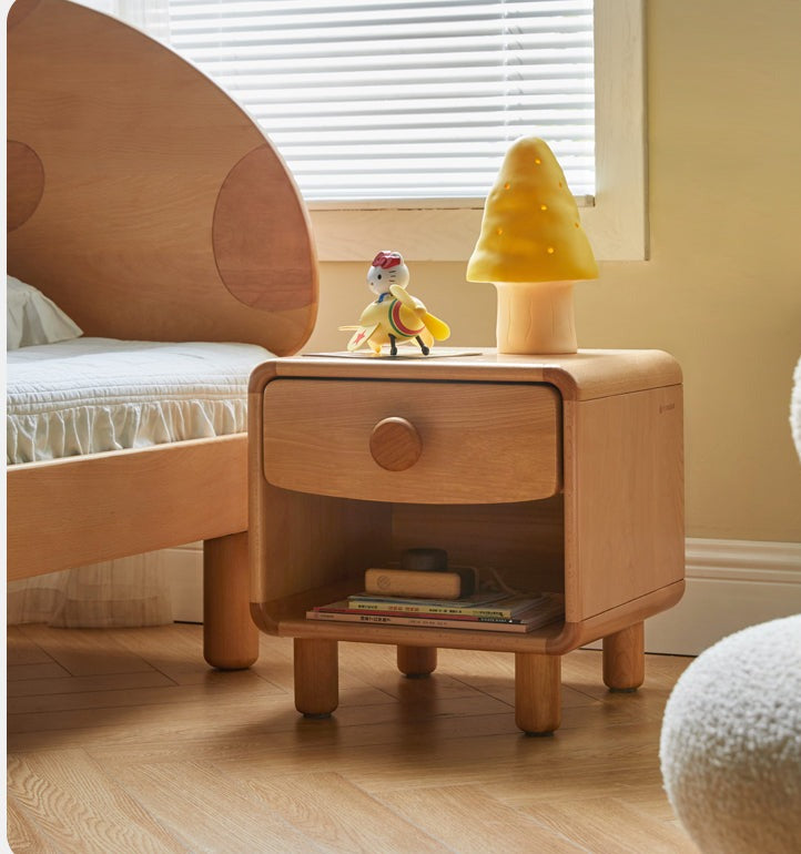 Beech Solid Wood Kids Nightstand