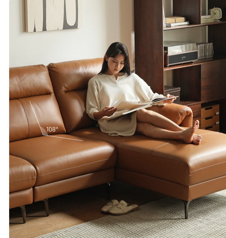 Genuine Leather Italian Normcore Modern Sofa