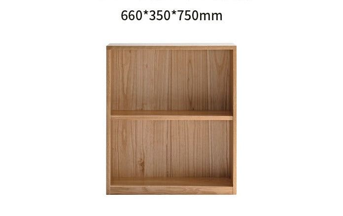 Black Walnut, Oak Solid Wood Low Bookcase, Modern Modular Storage Shelf Cabinet
