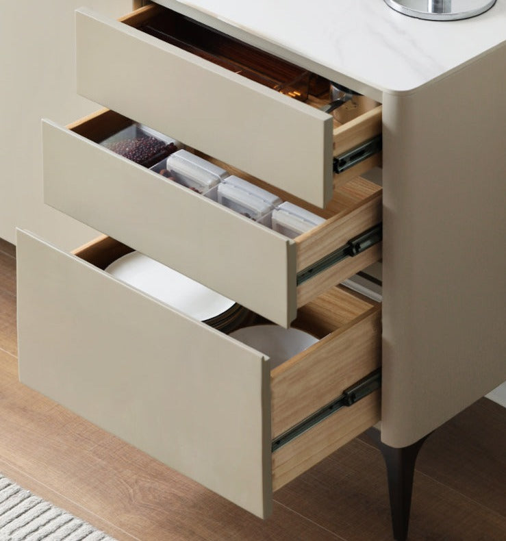 Poplar Solid Wood Sideboard Slate Top