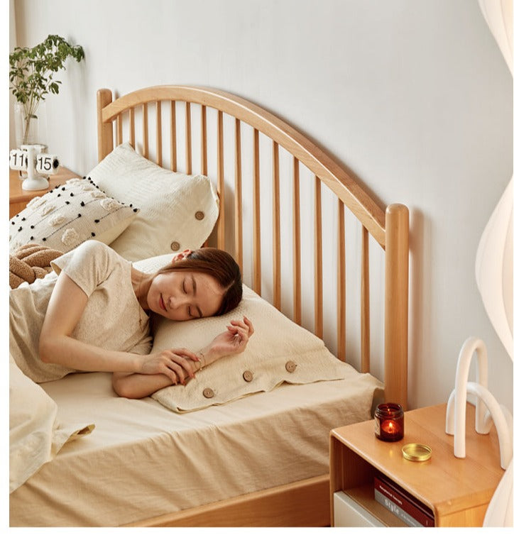 European Beech, Poplar Solid Wood Bed