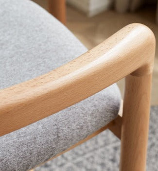 Beech, Cherry Solid Wood Makeup Stool Chair