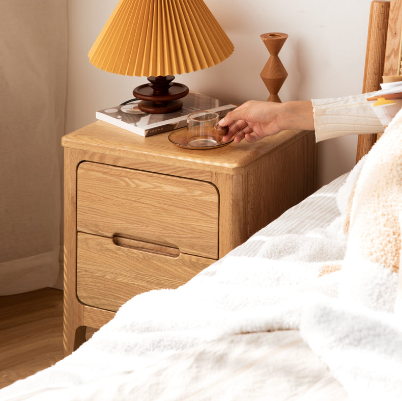 Oak solid wood Nightstand.
