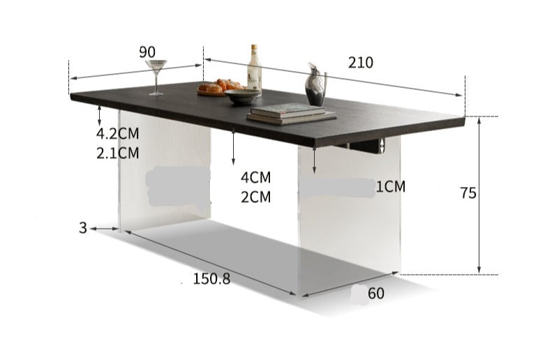 Oak Solid Wood Suspended Dining Table