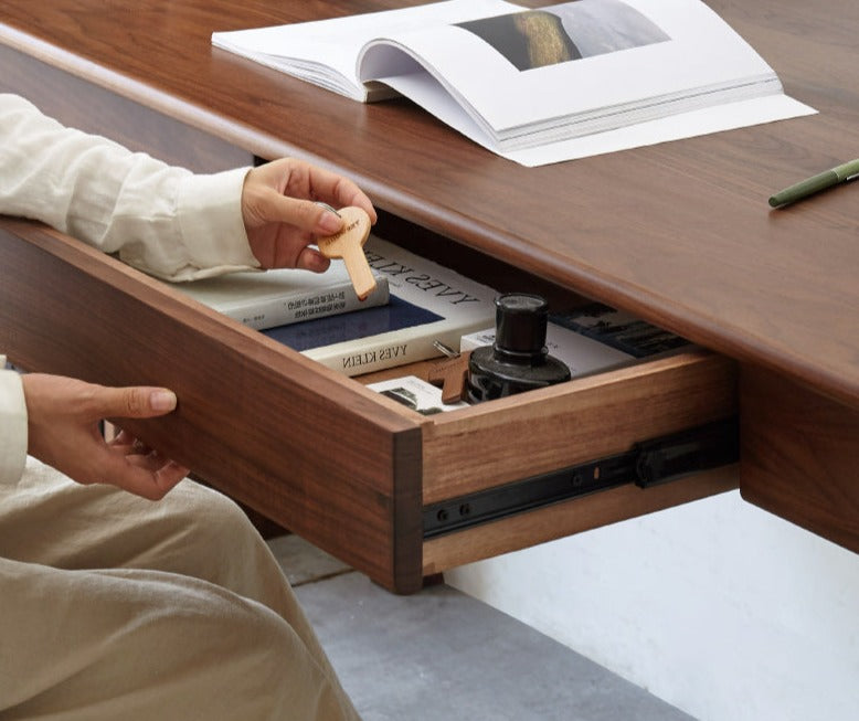 Black Walnut ,Oak, Ash, Sandalwood Solid Wood Office Desk