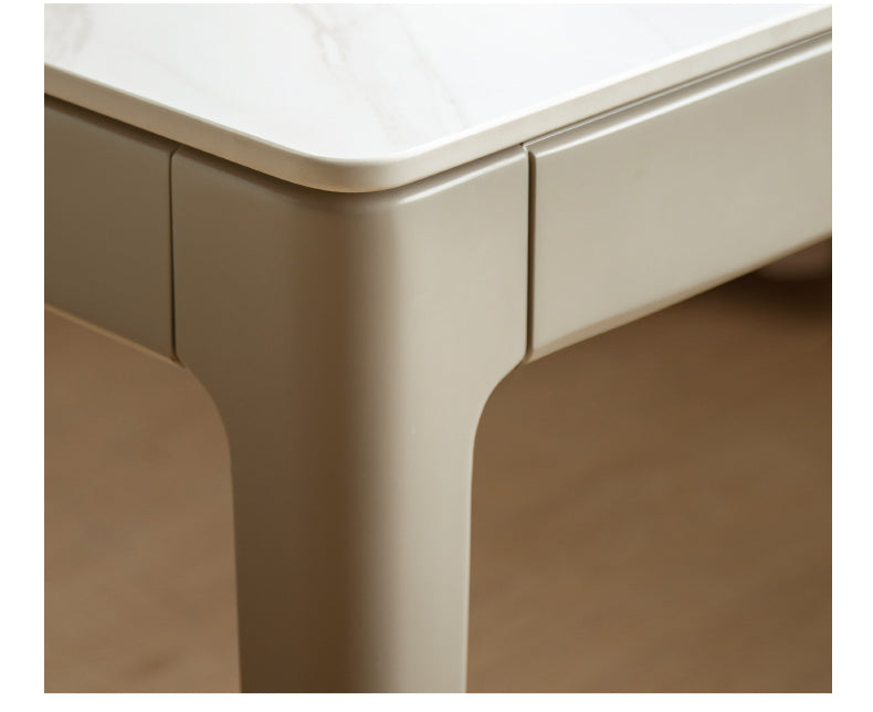 Poplar Solid Wood Light Luxury Slate Dining Table