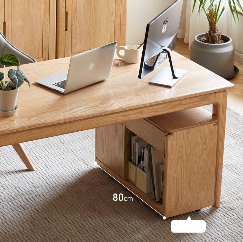 Oak, Ash Solid Wood Long Office Desk
