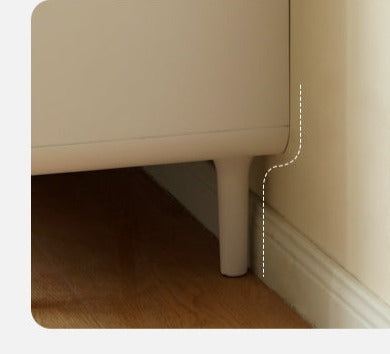Solid Rubberwood, Poplar Solid Wood Milky Cream Style Chest of Drawers